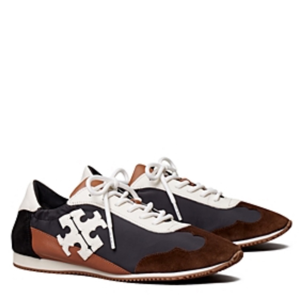 Tory Burch the Tory Sneaker Size 11M In Perfect Black/New Ivory